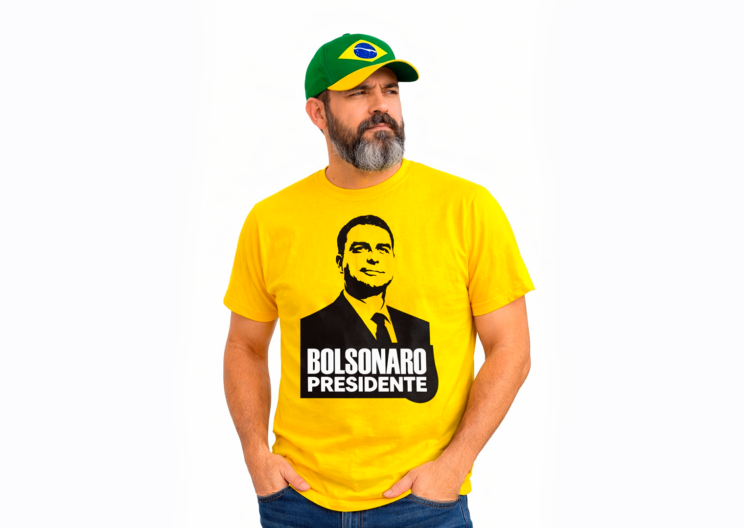 Camiseta Bolsonaro Presidente - Amarela - Masculino